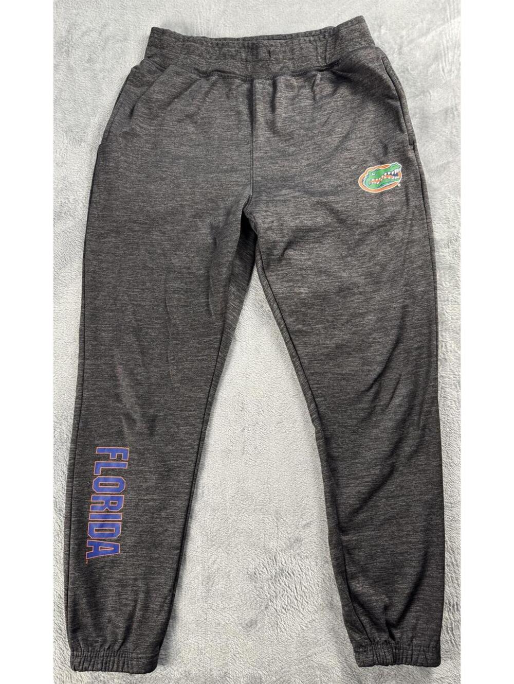 Colosseum Men's Heather Grey Florida Gators Joggers Sweatpants L No Drawstring